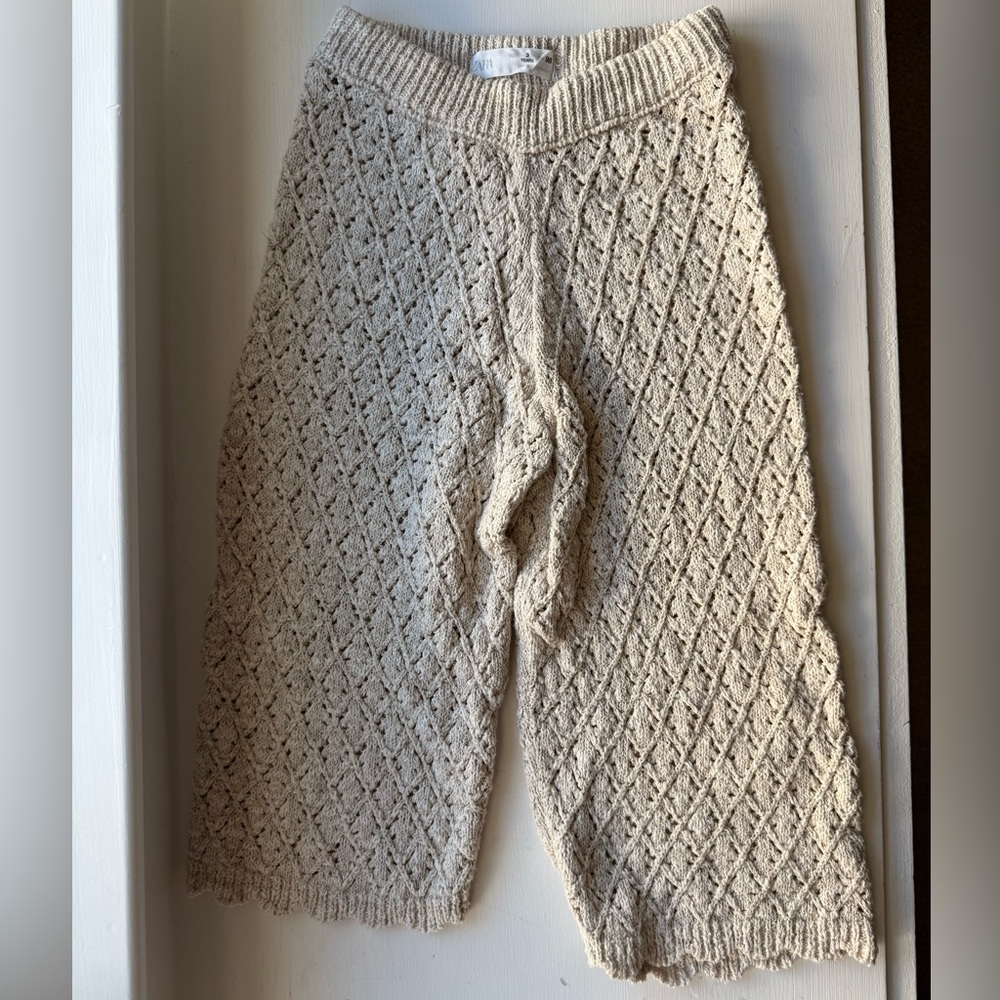 Zara open knit girls pants